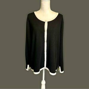 Chic Black and White Women's Cardigan
